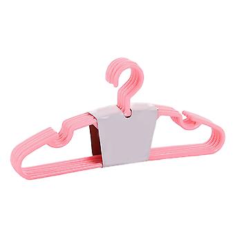 10 Stück Kleiderbügel Aus Kunststoff Für Den Haushalt, Rutschfest, Für Trockene Und Nasse Wäsche (rosa)
