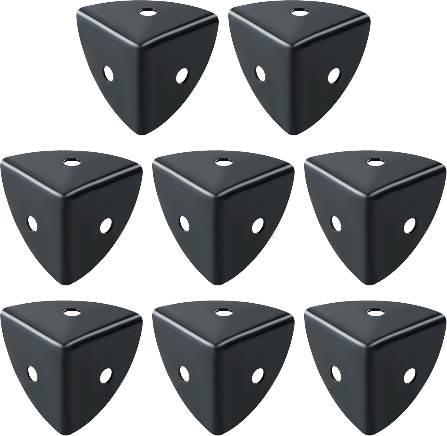 Tischkantenschutz, 8-teilig, Schwarzes Aluminium, Eckmöbel