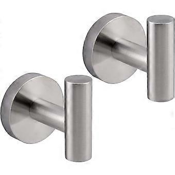 Handtuchhaken Aus Edelstahl Sus 304, 2er-pack, Wandmontage, Gebürstete Oberfläche, Für Bad Und Küche, Modernes Hotel-design, Wandmontage