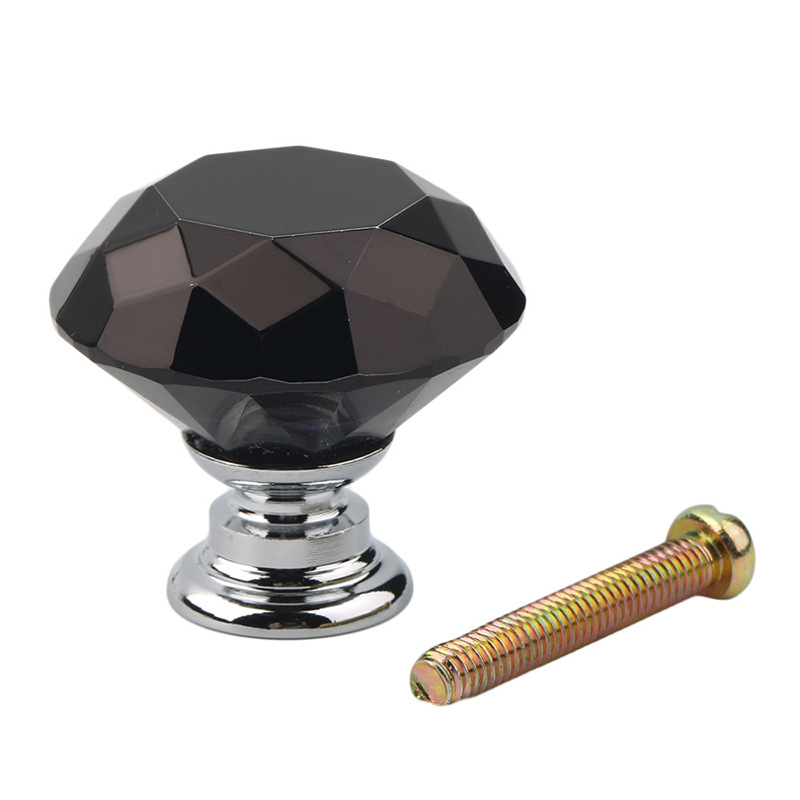 Kristall-schranktürknöpfe, Glasschubladengriffe, Diamantgeschliffenes Zink