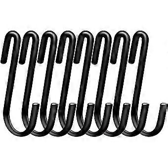 Sztxj 20er-pack 6 Cm Große, Robuste S-förmige Kleiderhaken Für Küche, Bad, Schlafzimmer Und Büro (20er-pack, S, Schwarz)