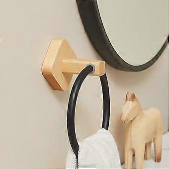 Handtuchring Aus Natürlichem Walnussholz, Handtuchhalter Für Badezimmer, Handtuchständer Für Küche, Wandmontage, Robuste Aufbewahrungsregale, C
