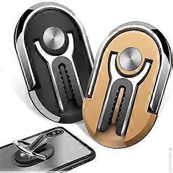 2er-pack Kfz-handyhalterung, 360° Drehbarer Handy-halterungsring, Passend Für Lüftungsschlitze Im Auto, Schwarz + Gold, Dct