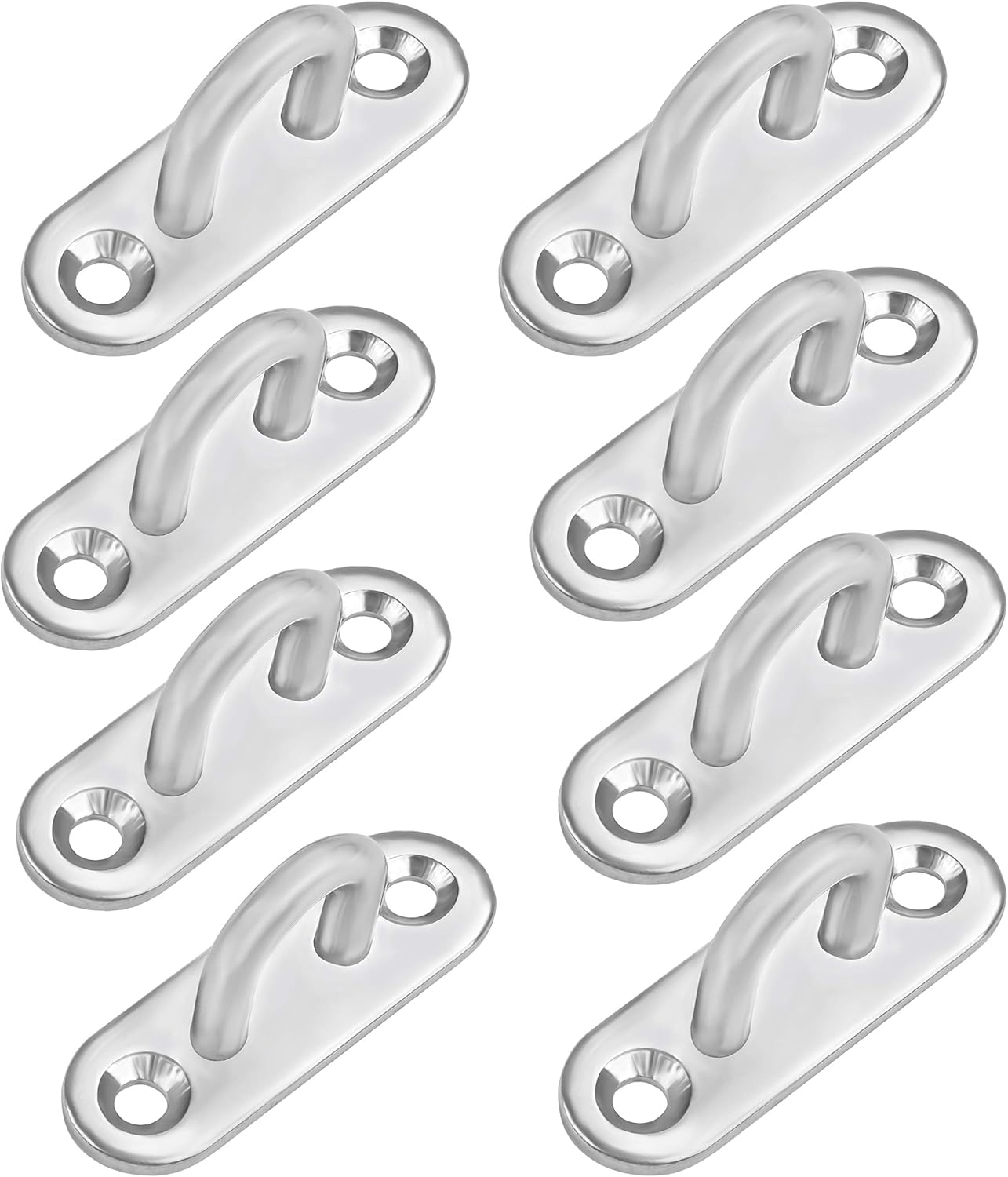 Ösenplatte M5 Aus Edelstahl (8 Stück) – Länglicher Metallhaken U-form