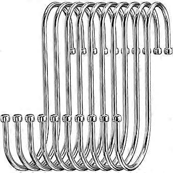 Edelstahl-s-haken, S-haken, Schwerlast-metallhaken, Doppelhaken Zum Aufhängen Von Tassen, Kleidung, Töpfen Und Schüsseln (20 Stück)