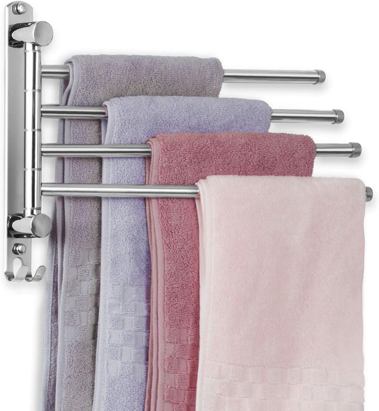 Handtuchhalter Fürs Badezimmer Mit 4 Stangen, 180° Drehbar, Edelstahl