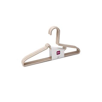 10 Stück Kleiderbügel Aus Kunststoff, Rutschfest, Robust, Wäscheständer (hellbraun)