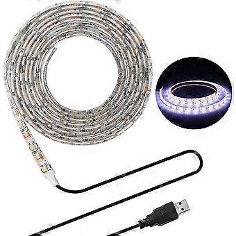Led-streifen Mit Usb-anschluss, Wasserdicht, 5 M (16,4 Ft) Smd 3528, 5 V, Kaltweiß, Hintergrundbeleuchtung Für Desktop-pcs Und Fernseher, Led-band