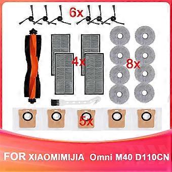 Für Omni M40 D110cn Ersatzteile Hauptseitenbürste Hepa-filter Wischmopptuch Staubbeutel Zubehör