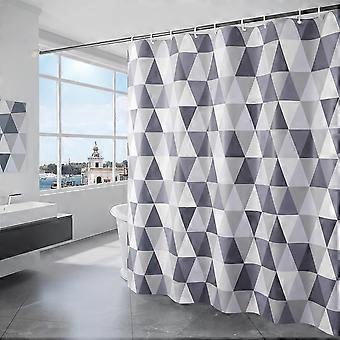 Duschvorhang, Wasserdicht, 100 X 200 Cm, Waschbar, Schnelltrocknend, Beschwerter Saum, Mit 12 Haken