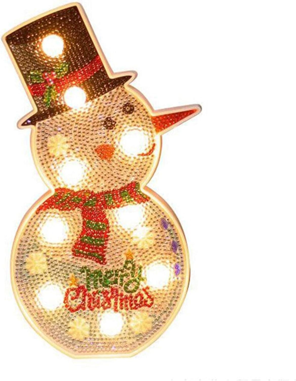 Diamantmalerei-lampe, Diy Led-diamantmalerei-schneemann-nachtlampe