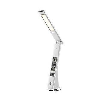 Faltbare, Wiederaufladbare Led-schreibtischlampe Mit Augenschutz, Nachttischlampe, Leselampe, Weiß