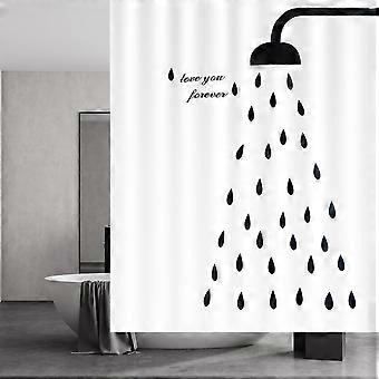 Duschvorhang 180 X 200 Cm, Schnelltrocknend, Schimmelresistent, Wasserdicht, Waschbar, Mit 11 Haken