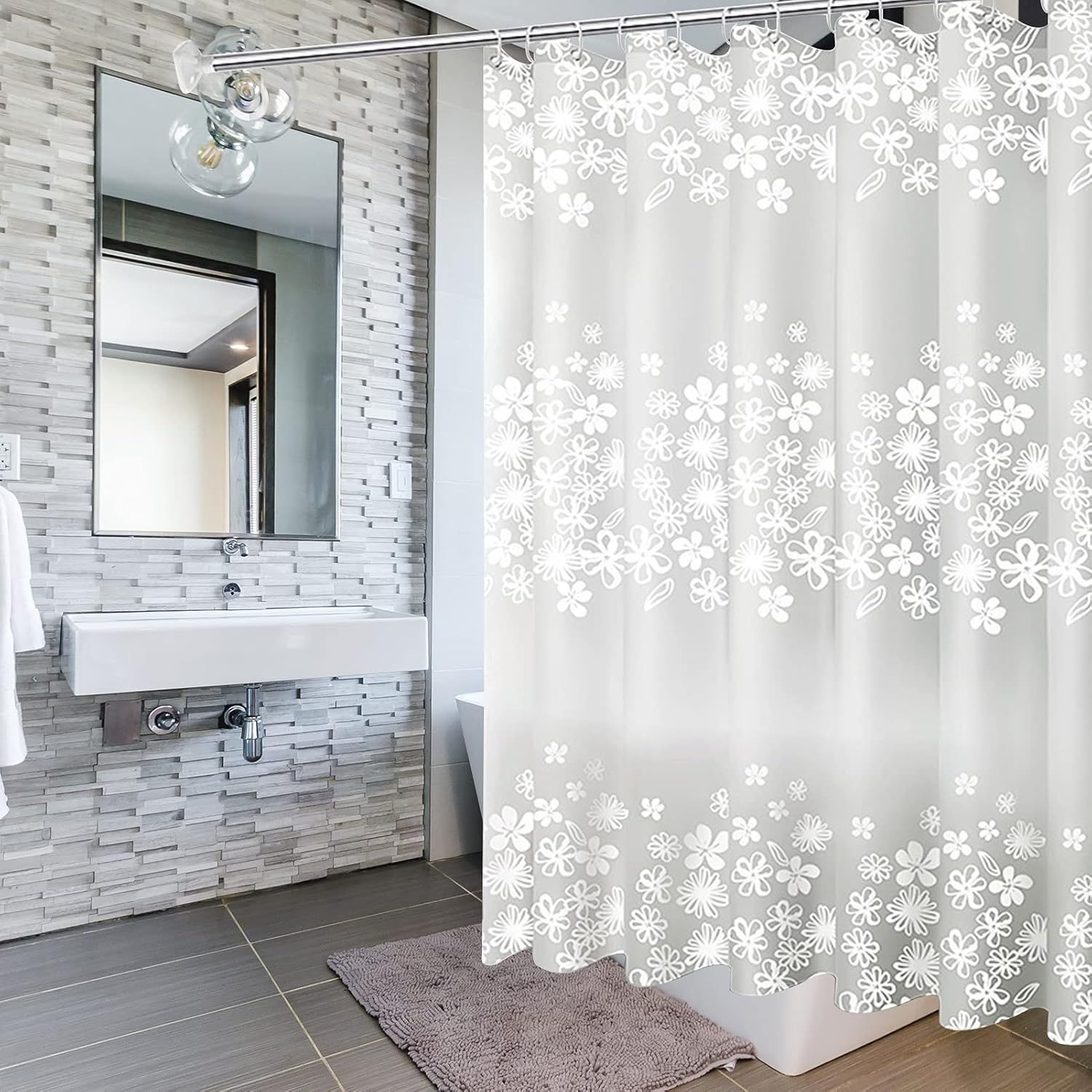 Duschvorhang, 100 X 180 Cm, Badezimmer-duschvorhangfutter Mit Schimmelschutz
