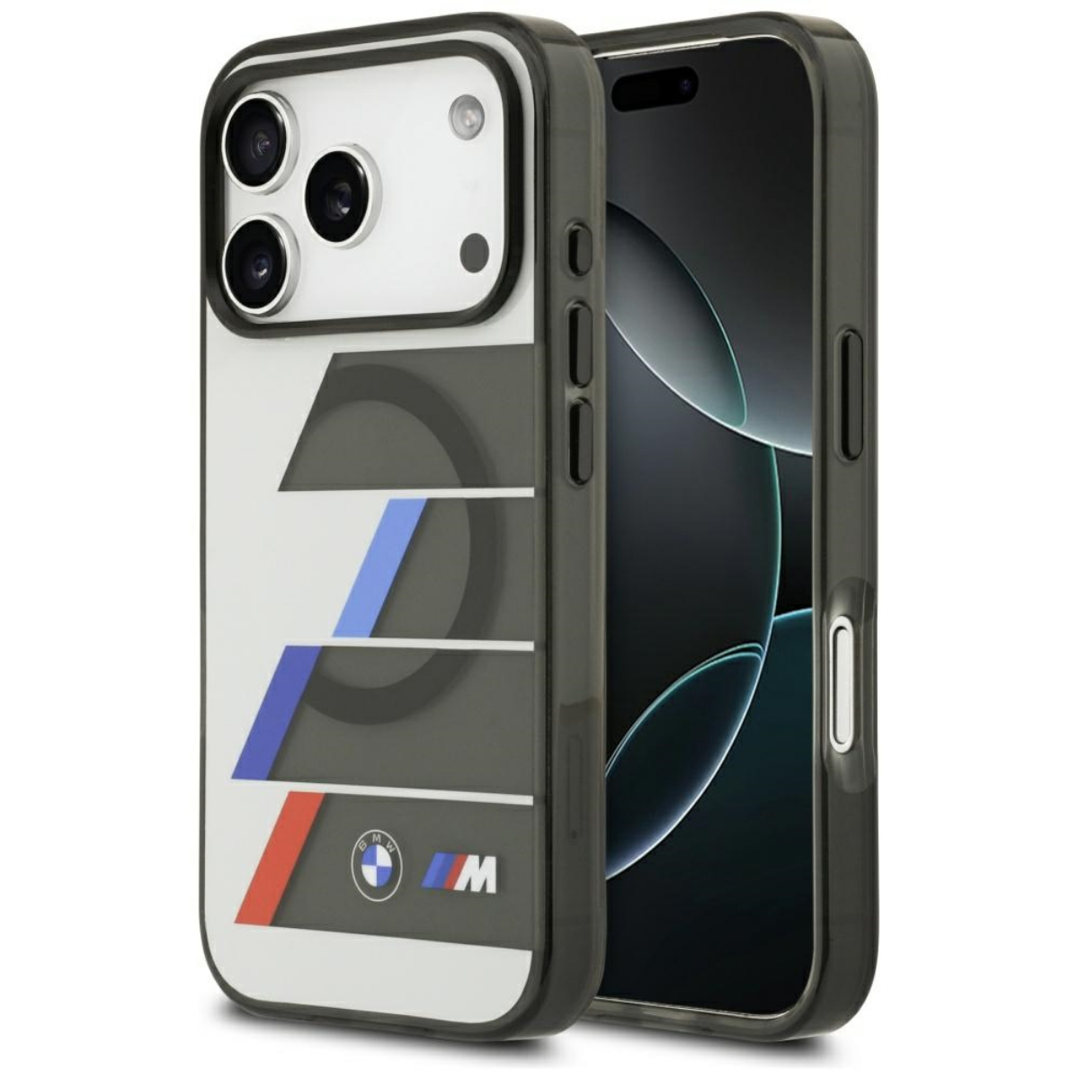 Bmw M Iml Metallknöpfe, Dreifarbige Linien, Magsafe-hülle Für Iphone 17 Pro, Anthrazit