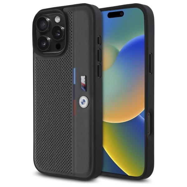 Bmw Bmhcp16x23pupva Iphone 16 Pro Max 6,9" Anthrazit/anthrazit Hartschalenetui M Perforiert Tricolor Detail Line