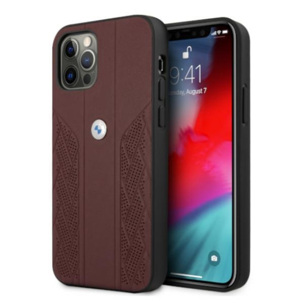 Bmw Bmhcp12mrsppr Hülle Iphone 12/12 Pro 6,1 Rot/rot Hartschalenetui Leder Curve Perforiert