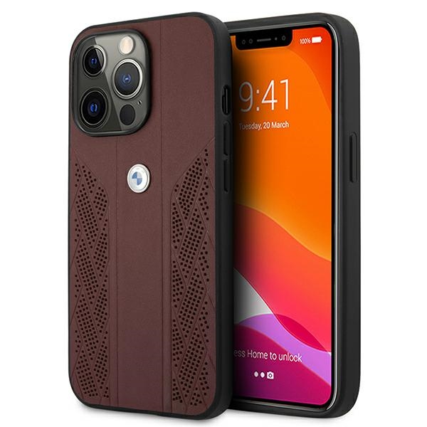 Bmw Bmhcp13lrsppr Hülle Für Iphone 13 Pro/13 6.1 Rot/rot, Hartschalen-leder, Gebogen, Perforiert