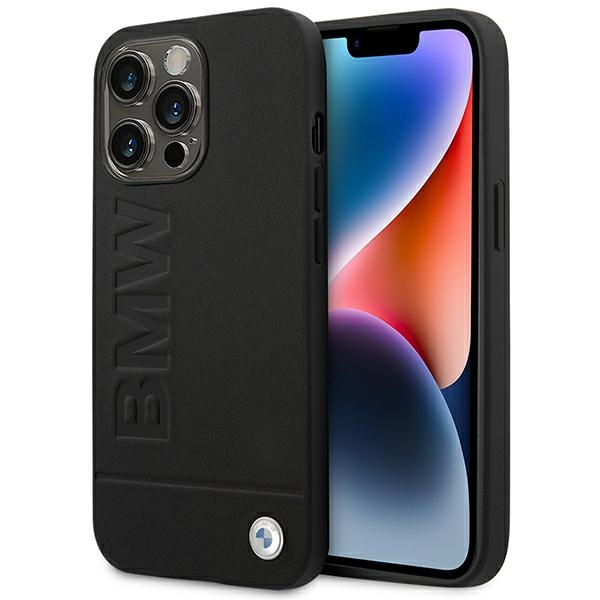 Bmw Bmhcp14xsllbk Iphone 14 Pro Max 6,7" Hülle Schwarzes Leder Stempel