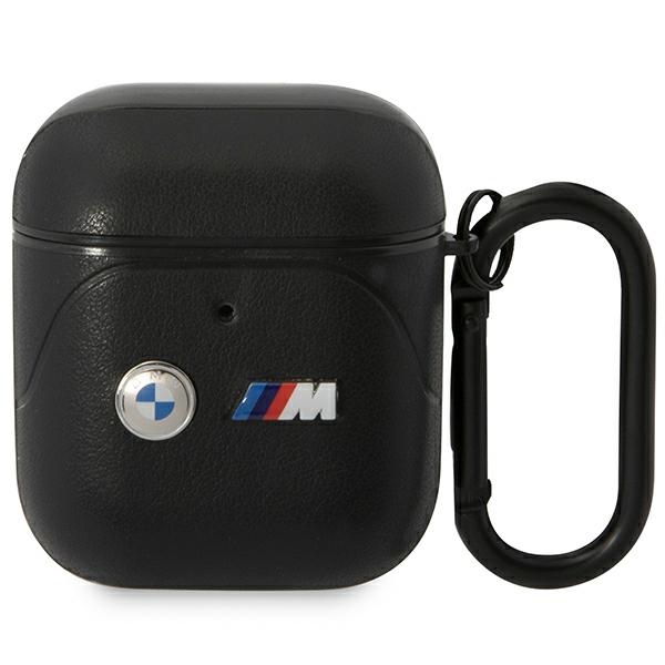 Bmw Bma222pvtk Airpods 1/2 Abdeckung, Schwarz/schwarzes Leder, Gebogene Linie