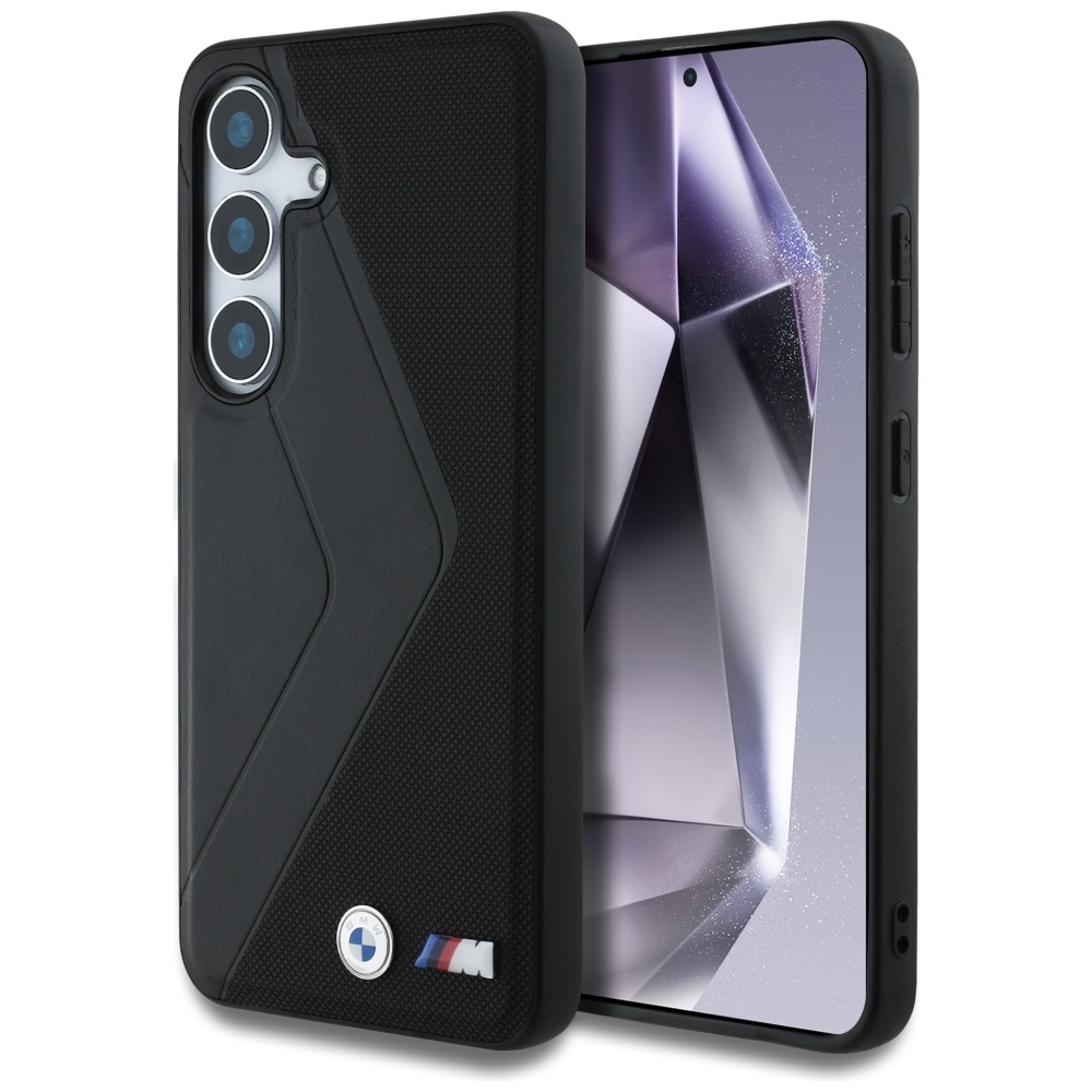 Bmw Lederhülle Mit Übergroßen Streifen Und Magsafe-design Für Samsung Galaxy S25, Schwarz