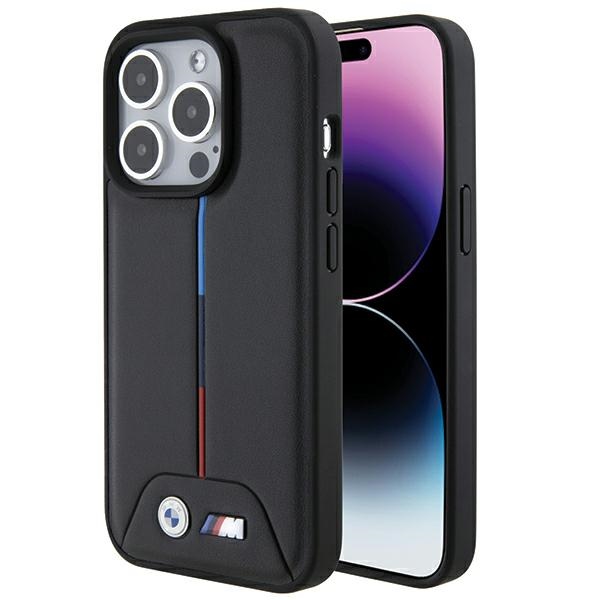 Bmw Bmhcp15l22pvtk Iphone 15 Pro 6,1" Schwarze/schwarze Hartschalen-schutzhülle, Gesteppt, Dreifarbig