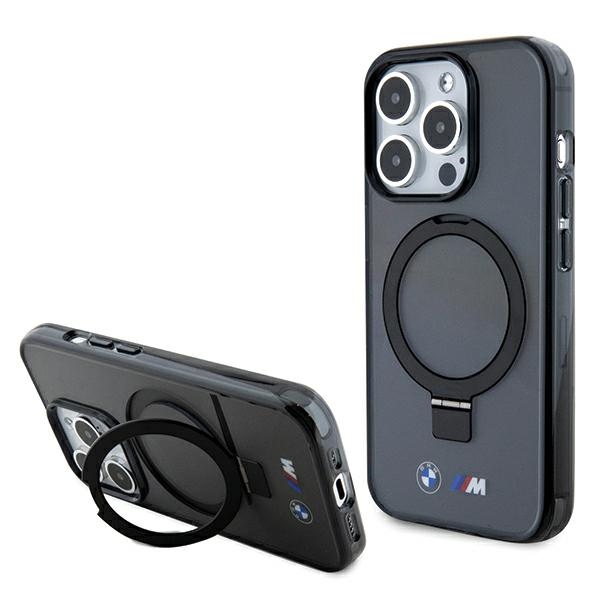 Bmw Bmhmp15lursk Iphone 15 Pro 6,1" Schwarze/schwarze Hartschalen-schutzhülle Mit Ringständer, M Kollektion Und Magsafe