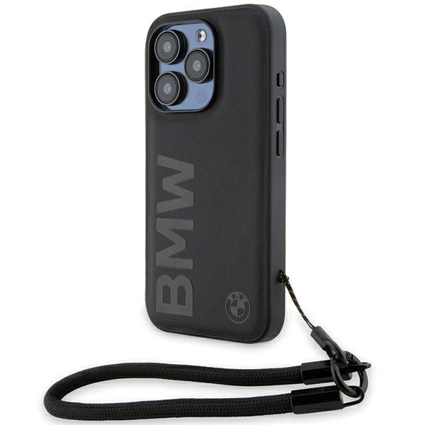 Bmw Bmhcp15l23rmrlk Iphone 15 Pro 6,1" Schwarze/schwarze Hartschalen-hülle Mit Signature-leder-logo