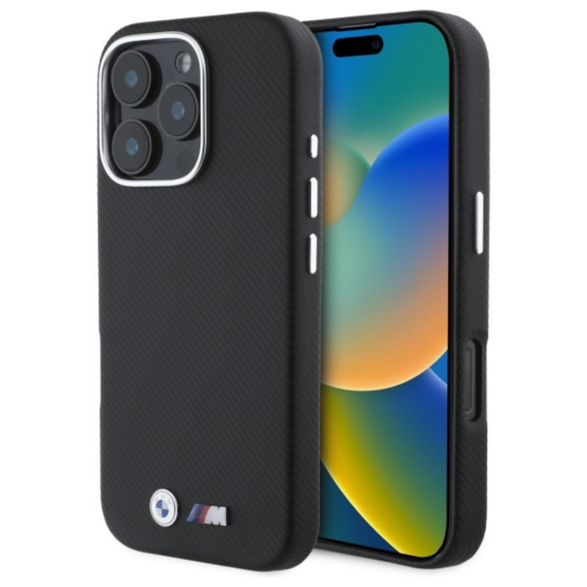 Bmw Bmhcp16x23pufwkev Iphone 16 Pro Max 6,9" Schwarz/schwarz Hartschalenetui M Edition Mit Kevlar-ummantelung