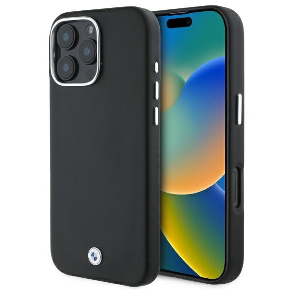 Bmw Bmhcp16sgspcck Iphone 16,1" Schwarze/schwarze Hartschalen-schutzhülle Mit M Grip Stand Und Glatter Oberfläche In Carbon