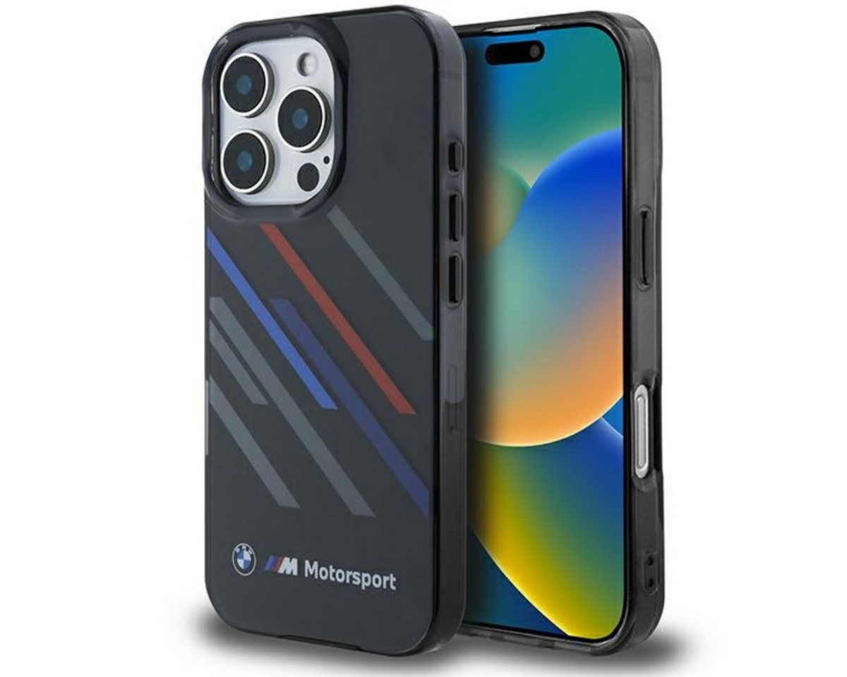 Bmw Bmhcp16l23htrak Iphone 16 Pro 6,3" Schwarze/schwarze Hartschalen-schutzhülle Motorsport Iml Random Stripes Bild 2