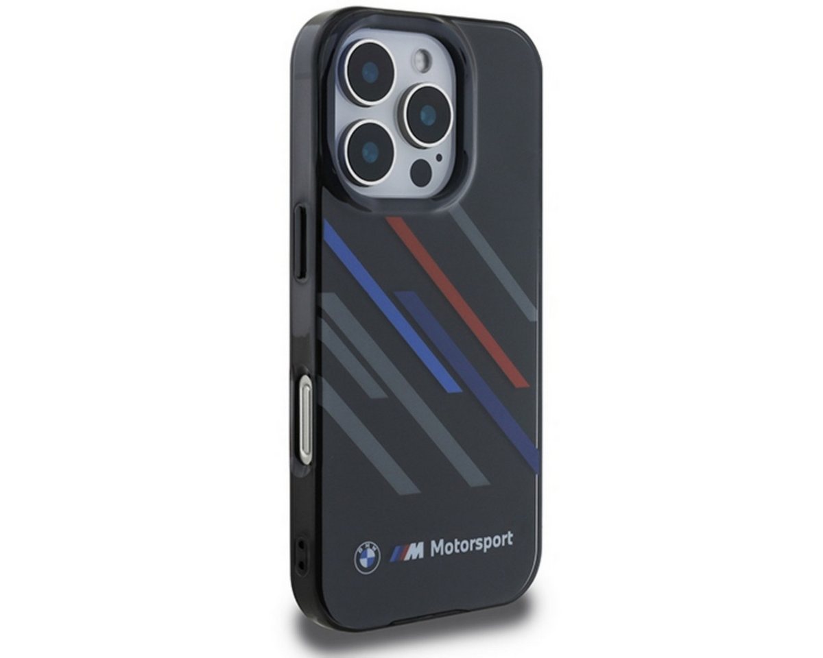 Bmw Bmhcp16l23htrak Iphone 16 Pro 6,3" Schwarze/schwarze Hartschalen-schutzhülle Motorsport Iml Random Stripes Bild 3