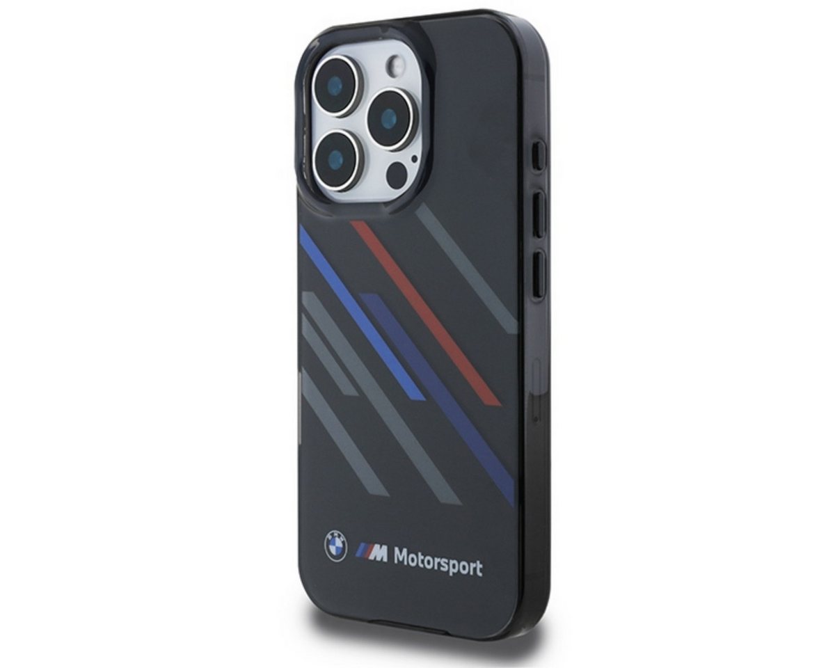 Bmw Bmhcp16l23htrak Iphone 16 Pro 6,3" Schwarze/schwarze Hartschalen-schutzhülle Motorsport Iml Random Stripes Bild 4