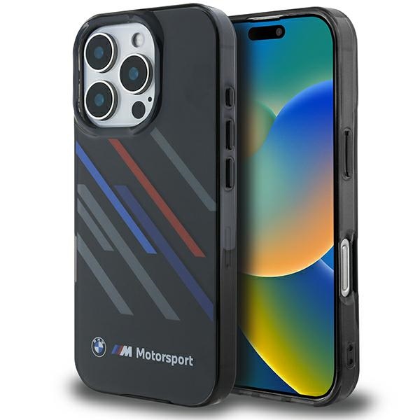 Bmw Bmhcp16x23htrak Iphone 16 Pro Max 6,9" Schwarze/schwarze Hartschalen-schutzhülle Motorsport Iml Random Stripes