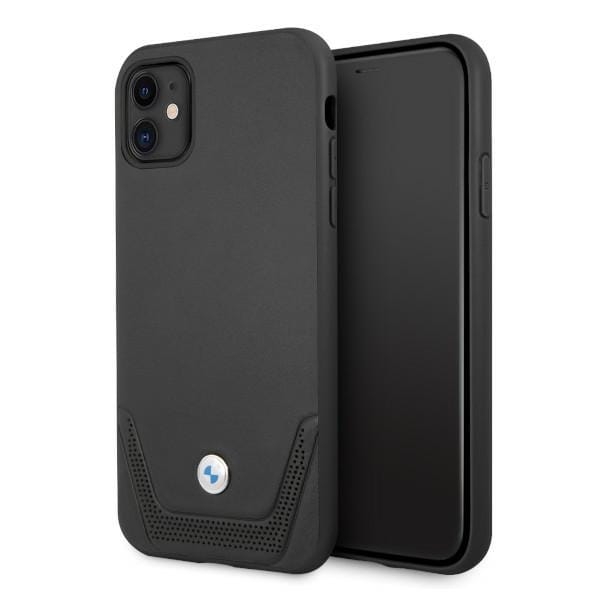 Bmw Hartschalen-schutzhülle Für Iphone 11, Perforiertes Leder, Schwarz