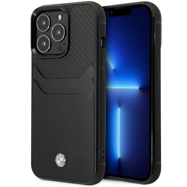 Bmw Lederhülle Für Iphone 14 Pro Mit Kartenfach, Schwarz