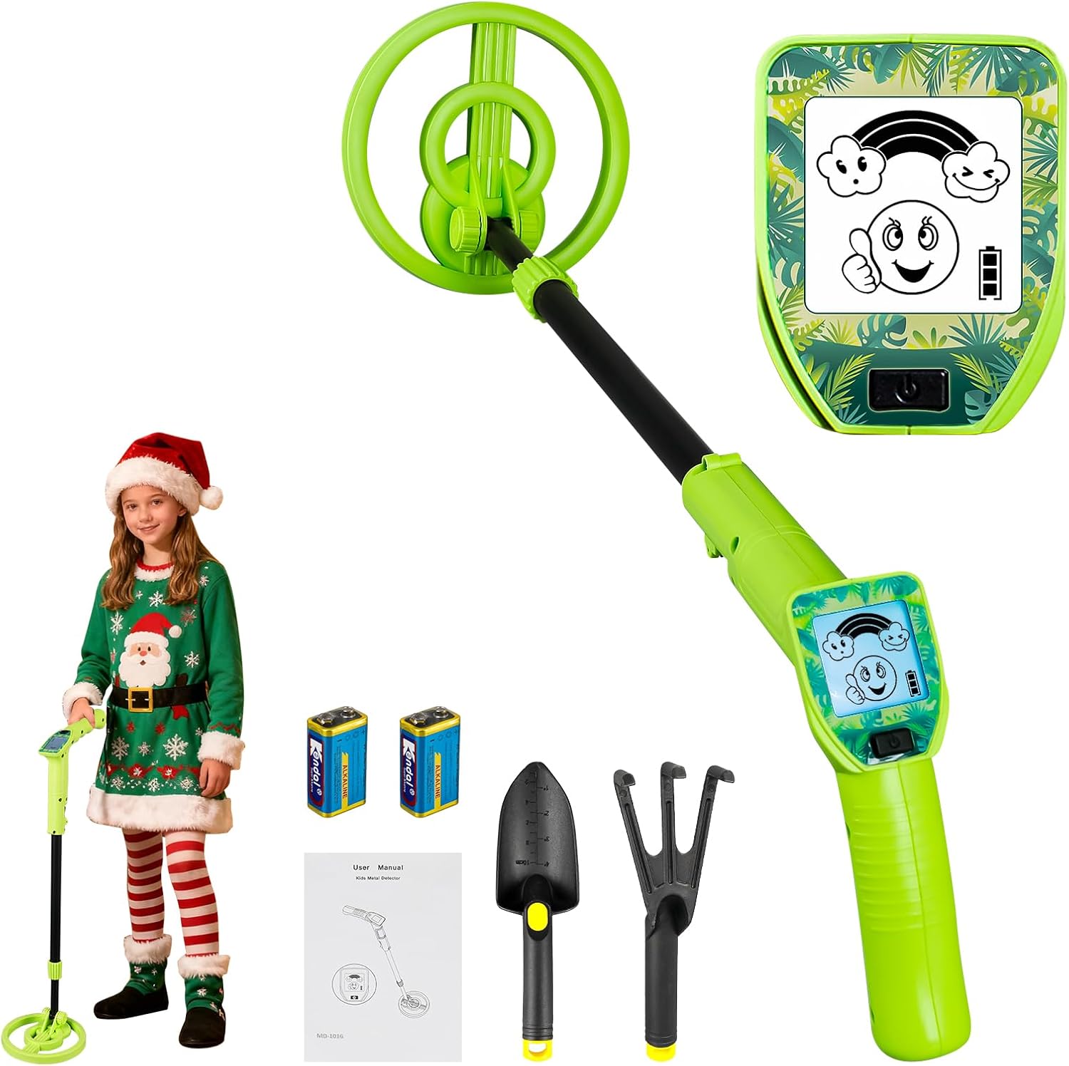 Metalldetektor Für Kinder, 60–86 Cm, Verstellbar, Tragbar, Leicht, Goldfarben, Mit Unterhaltsamem Lcd-bildschirm Für Die Erkundung Im Freien