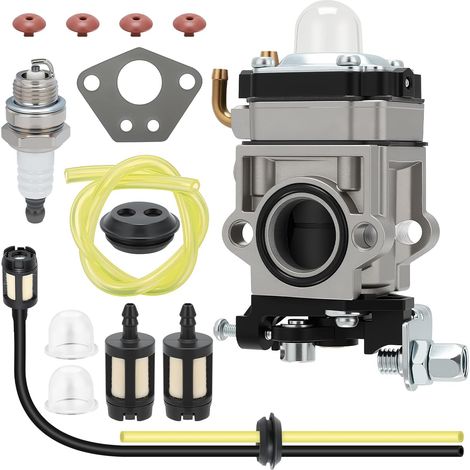 E-rfsey 52cc 49cc 43cc Freischneider-vergaser-kit Mit Dichtung, Schlauch, Zündkerze Und Kraftstofffilter (14-teilig)
