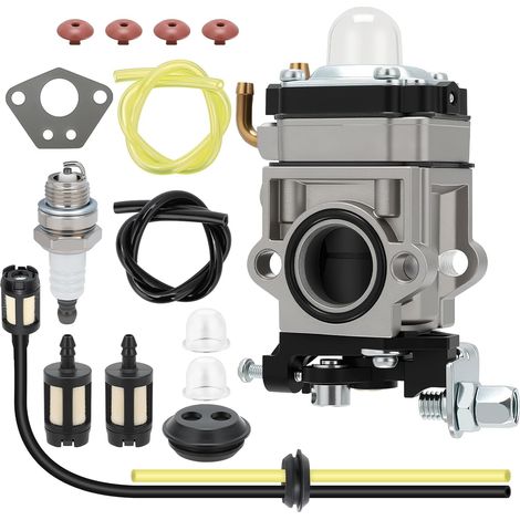 E-rfsey 52cc 49cc 43cc Freischneider-vergaser-kit Mit Dichtung, Schlauch, Zündkerze Und Kraftstofffilter (15-teilig)