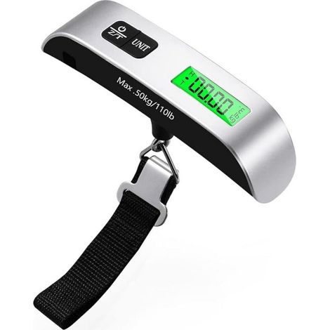 Blendura Elektronische Gepäckwaage, Tragbare Reisekofferwaage, Temperaturmessfunktion, Tara-funktion, Max. 50 Kg/110 Lb Für Reisen