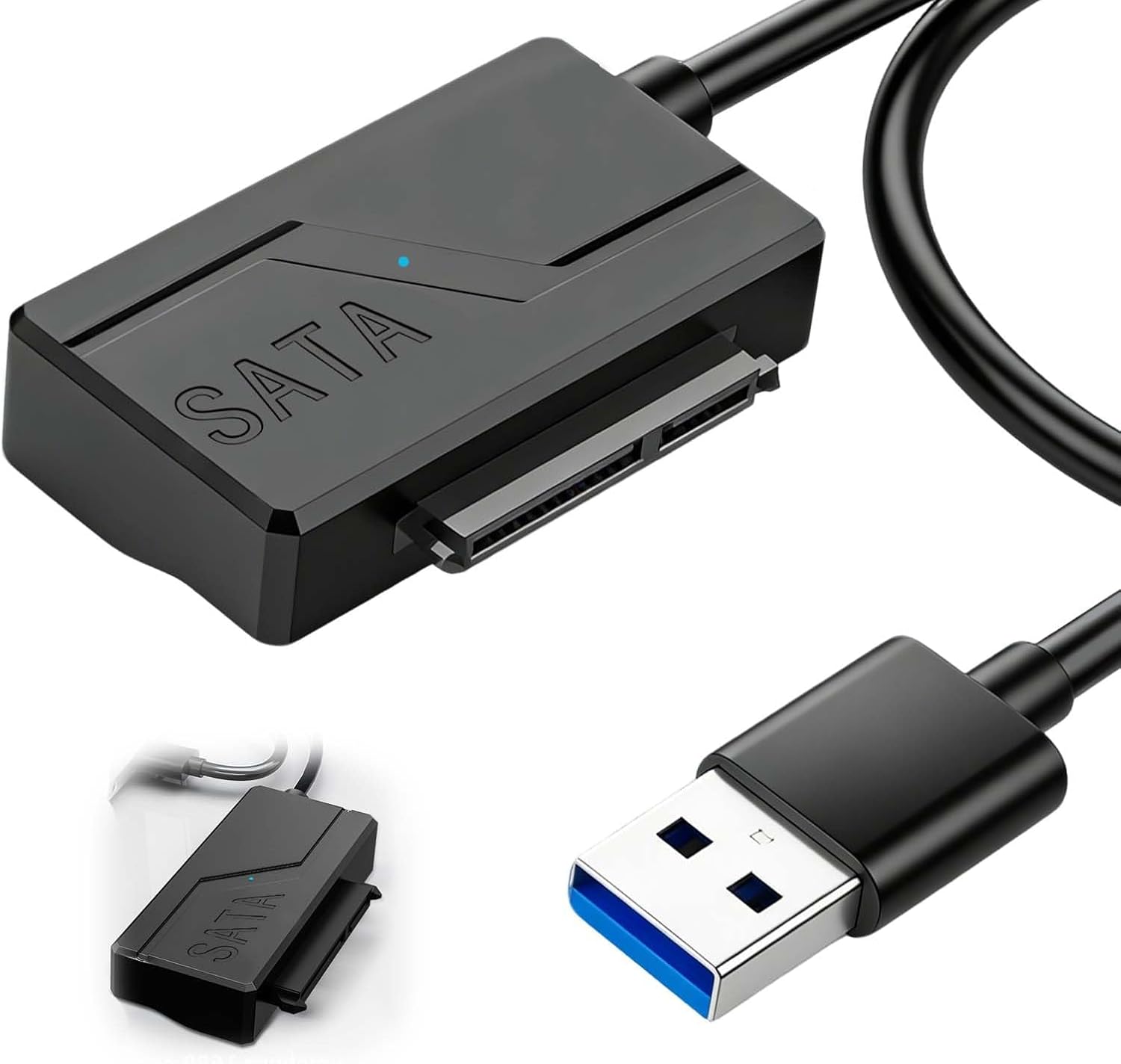 Sata-auf-usb-3.0-kabel, Sata-auf-usb-3.0-adapter Für 2,5"- Und 3,5"-hdd/ssd-festplatten, 5-gbit/s-adapterkabel Für Externe Festplatten, Kompatibel Mit Windows, Mac Und Linux