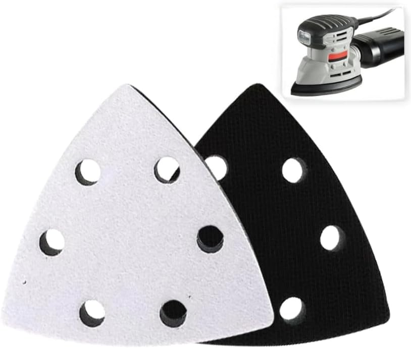 Zwischenlagen Für Dreieckige Schleifteller 93 X 93 X 93 Mm Mit 6 Löchern, Dreieckige Zwischenlage Für Makita- Und Bosch-delta-schleifmaschinen, Schutzpad Mit Klettverschluss, Weiche Schaumstoff-zwisch