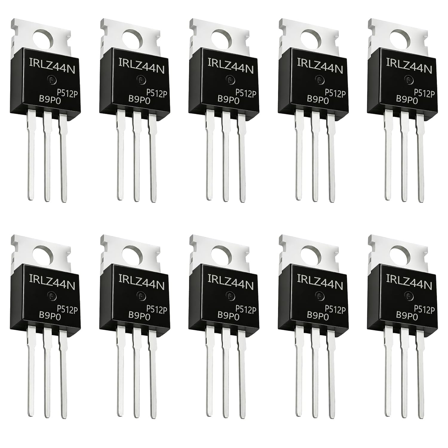 10 Stück Irlz44n N-kanal-mosfet-transistoren 55 V 47 A 3-pin, Mosfet-modul Irlz44n To-220 Für Diy-elektronik-pwm-schaltung, Irlz44npbf-transistoren, N-kanal-gleichrichter