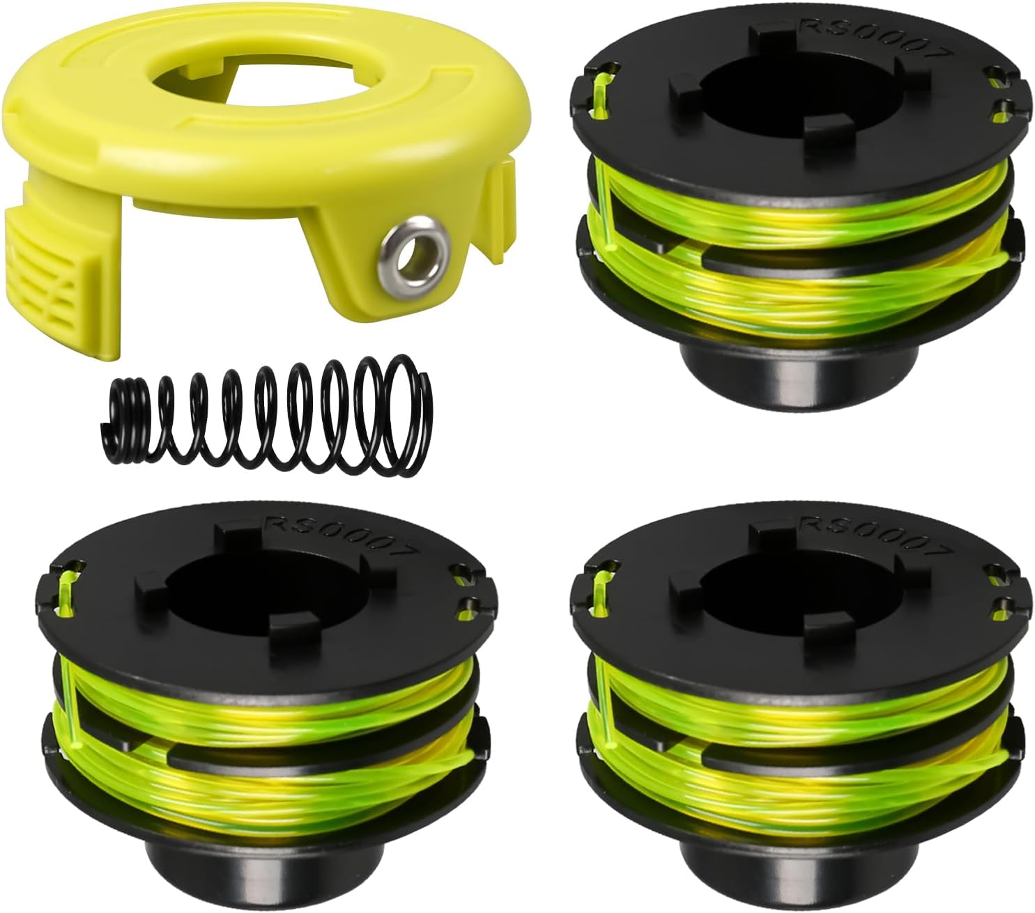 Ryobi Rac118 Rlt3525s Freischneider-fadenspule, 1,2 Mm X 8,4 M Ersatzfadenspule Für Freischneider Und Trimmer Mit Abdeckung Und Feder (3+1+1)