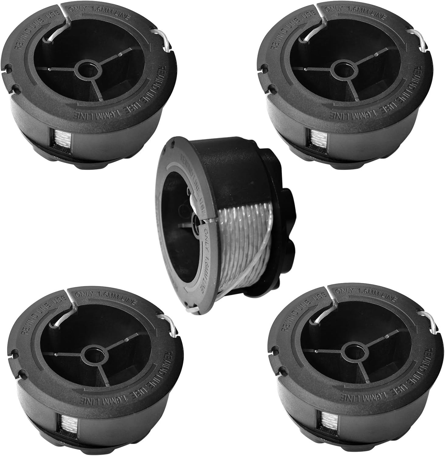 Bosch F016800570 5er-pack Ersatzspulen Für Bosch Grasscut 18, 18-26 Und 18-260 Freischneider, 1,6 Mm X 6 M