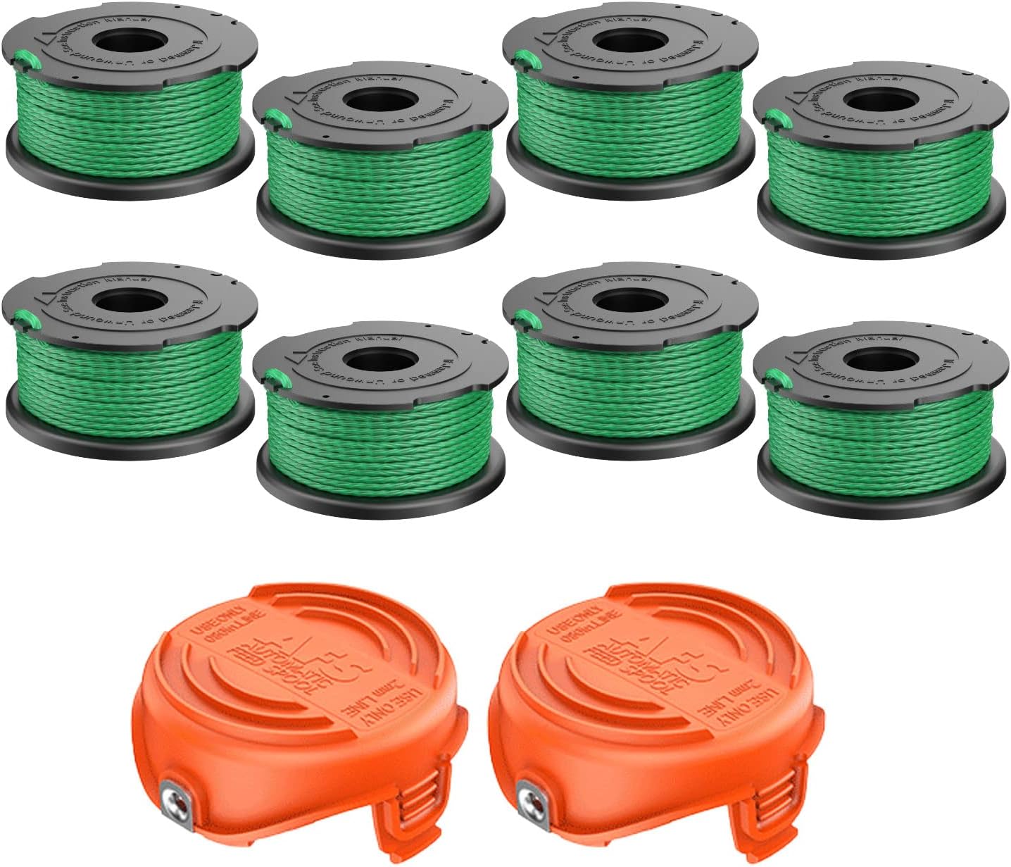 Ersatz-trimmerfadenspule Für Black & Decker Freischneider, A6486, 2 Mm/6,1 M, Ersatz-trimmerfadenspulen (8 + 2)