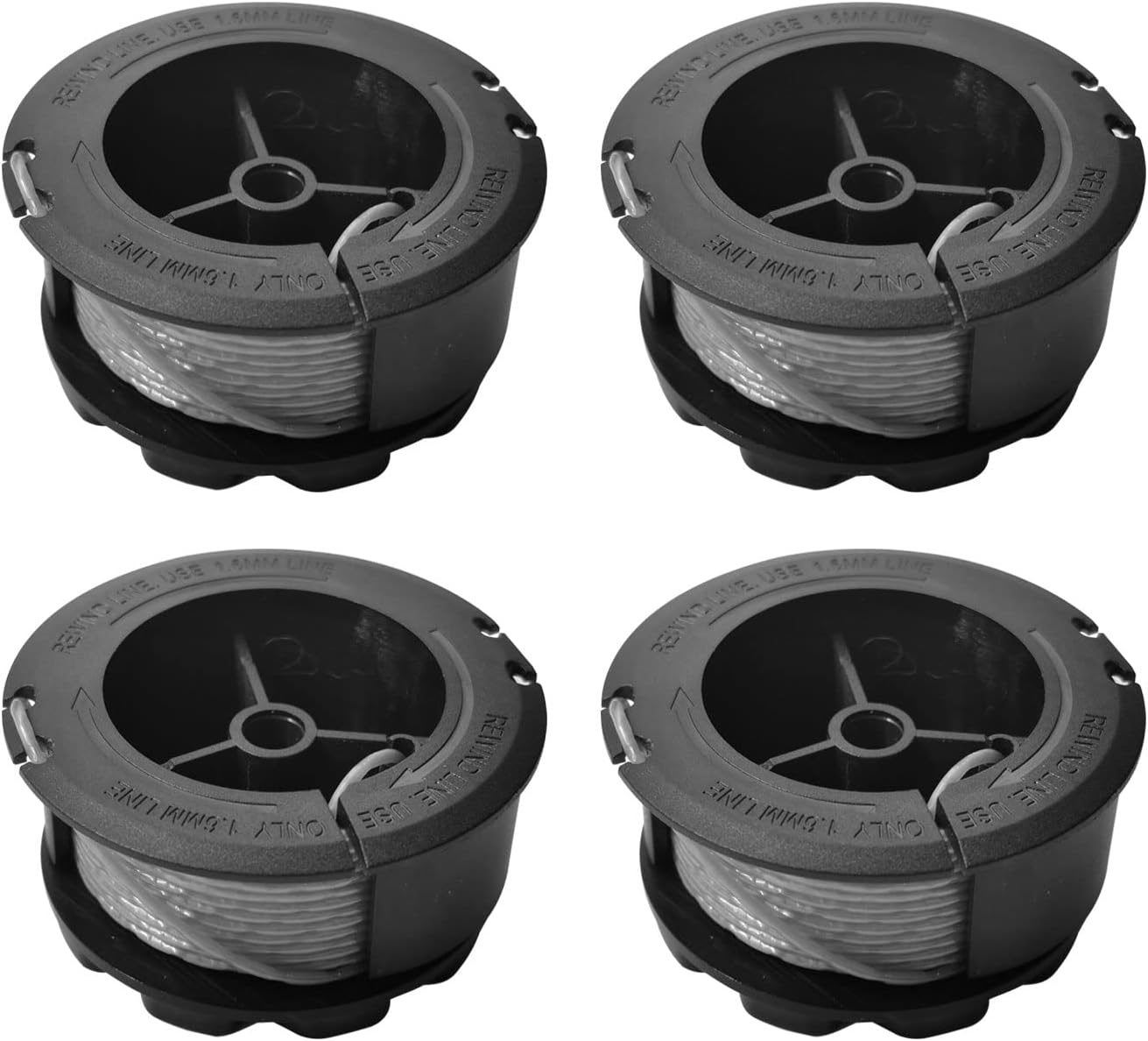 Bosch F016800570 4er-pack Ersatzspulen Für Bosch Universal Grasscut 18, 18-26 Und 18-260 Freischneider, 1,6 Mm X 6 M