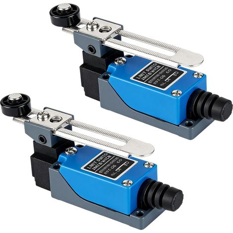 Packung Mit 2 Me-8108 Endschaltern Mit 5 Cm Verstellbarem Hebel, 250 V, 1 Öffner 1 Schließer, Verstellbarer Rollenhebel-endschalter Für Cnc-fräsmaschinen Und Elektrische Steuerungen