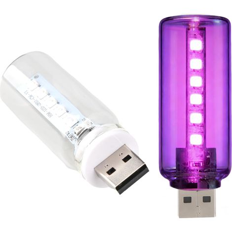 Stück Usb Mini 13-in-1 Retro-ambientebeleuchtung, Usb-autoinnenraumleuchte Mit Touch-schalter, 13 Modi Und 7 Farben, Kabellose Led-auto-nachtlichtbirne Für Schlafzimmer, Camping, Fahrzeug