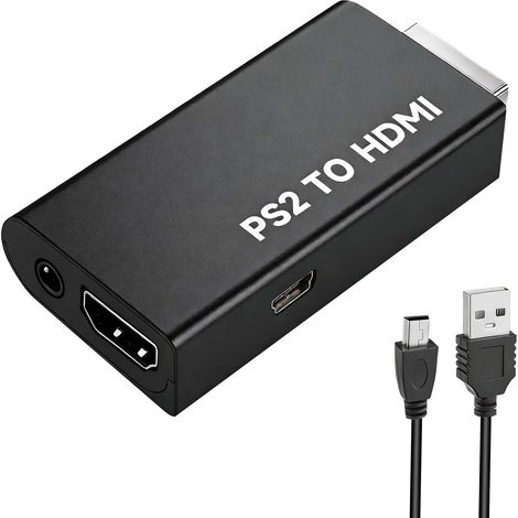 Ps2-zu-hdmi-konverter, Hdmi-adapter Für Playstation 2, Plug-&-play-kabel Kompatibel Mit Ps2 (standard- Und Slim-modelle), Hochwertige Bild- Und Tonqualität